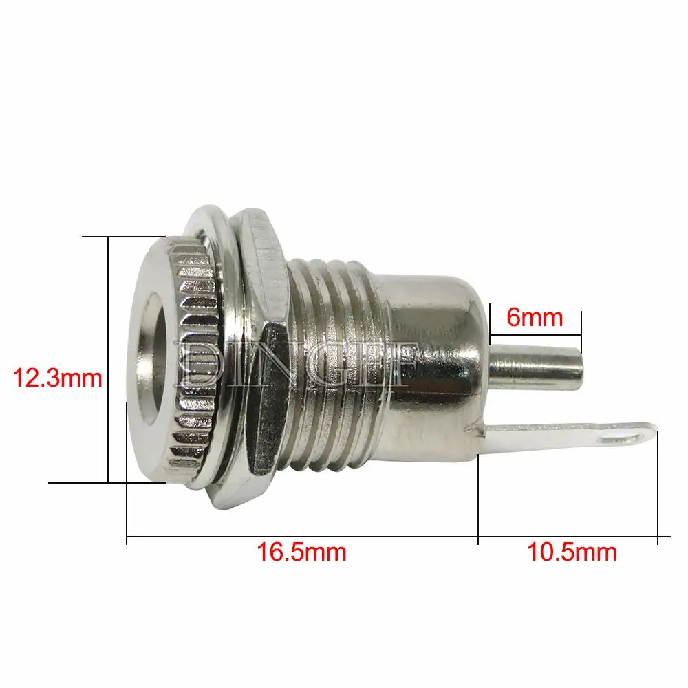 DC099 5.5*2.1 5.5*2.5 5.5*1.3 DC Power Jack Socket Female Panel Mount Connector metal 5.5 mm x 2.1mm  With Waterproof Cap