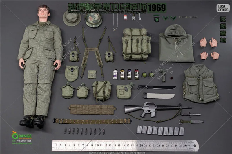 QORANGEQOTOYS QOM-1035 1/6 Collectible Vietnam War 101St Airborne Division At Hamburg Height 1969 12