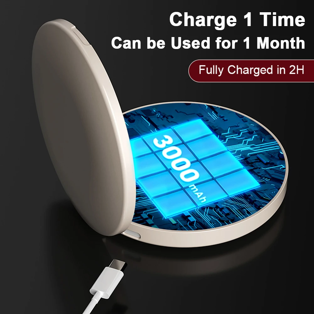 2.8-Inch Display Portable Makeup Mirror Mini Smart Sunscreen Makeup Mirror LED Sunscreen Detection Makeup Mirrors