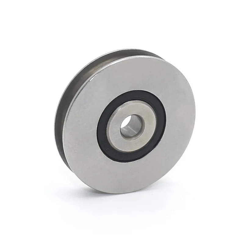 1Pc 8x50x13mm Metal Bearing U-groove Wheel with Groove Pulley R3/R5 Steel Wire Rope Roller Weaving Machine Guide Wheel