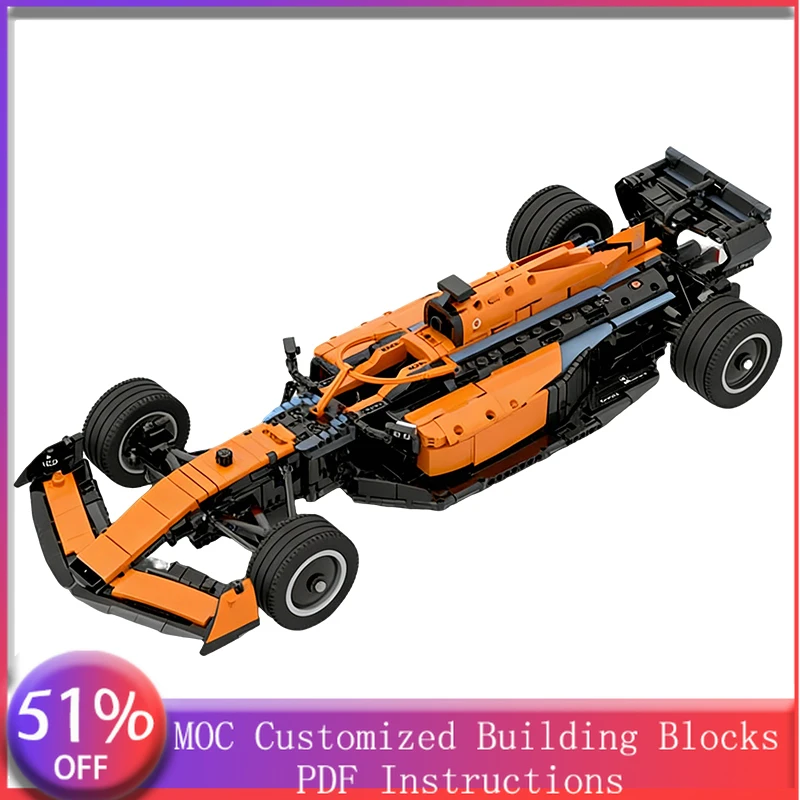 

2627 PCS Racing Orange removable engine cover MOC Customize Modular Building Block Brick Educational DIY Boys Toy Christmas Gift