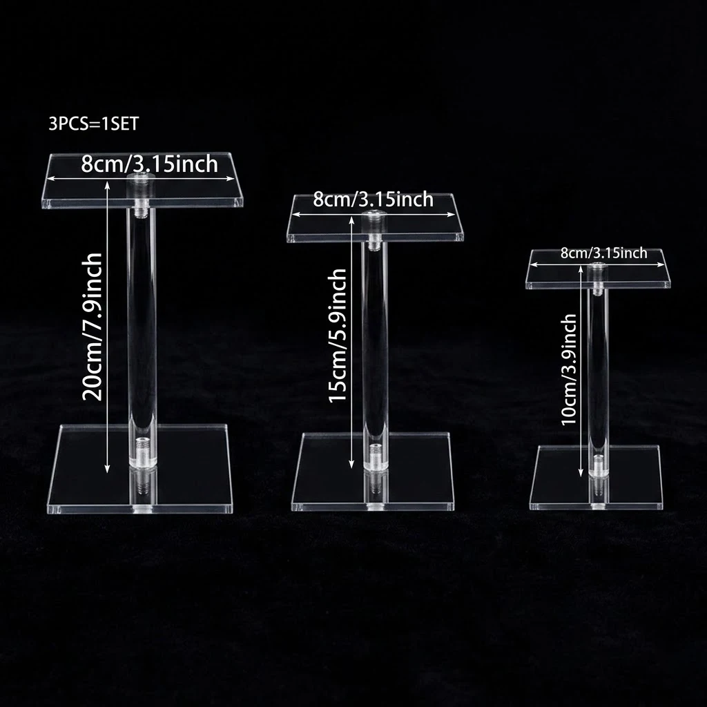 Clear Acrylic Display Stand Set for Home and Retail