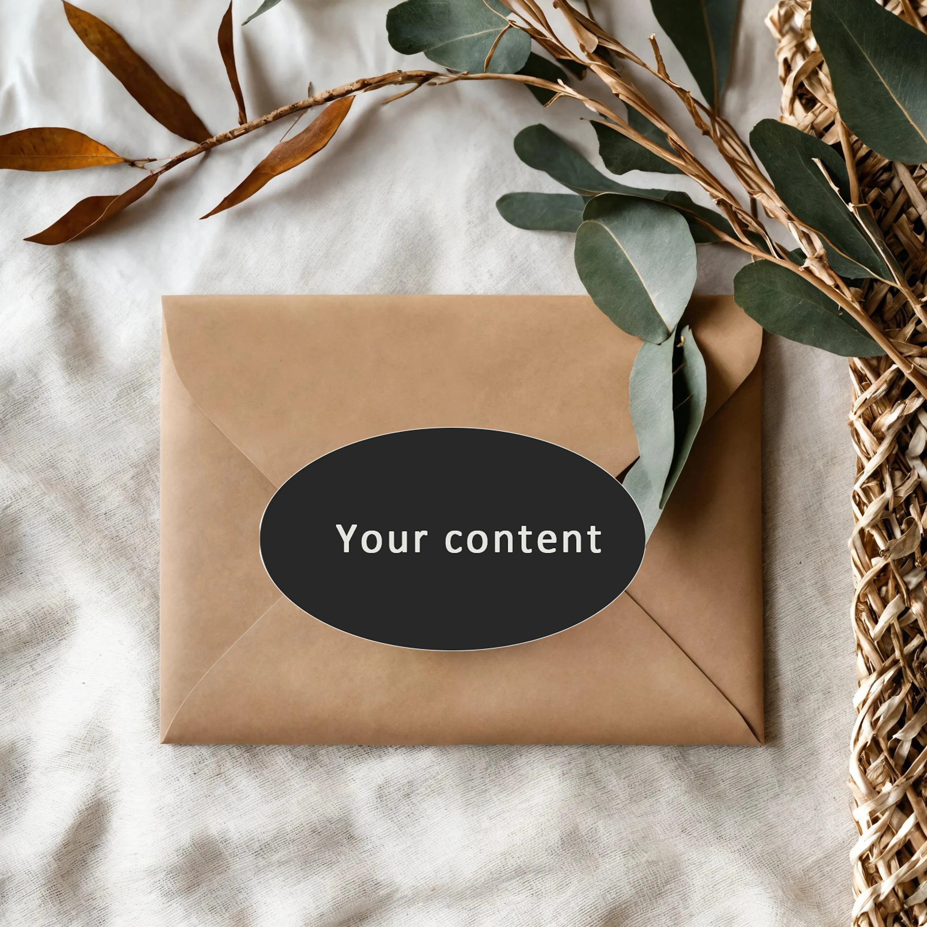 90PCS custom oval stickers, suitable for various occasions