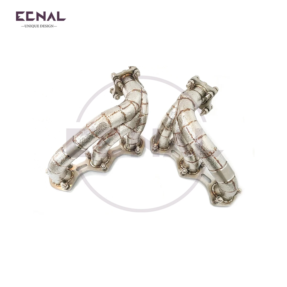 Ecnal Exhaust Manifold Header with Heat Shield High Performance Sport Exhaust Pipe System for Porsche 911 992 3.0T 2019-2024