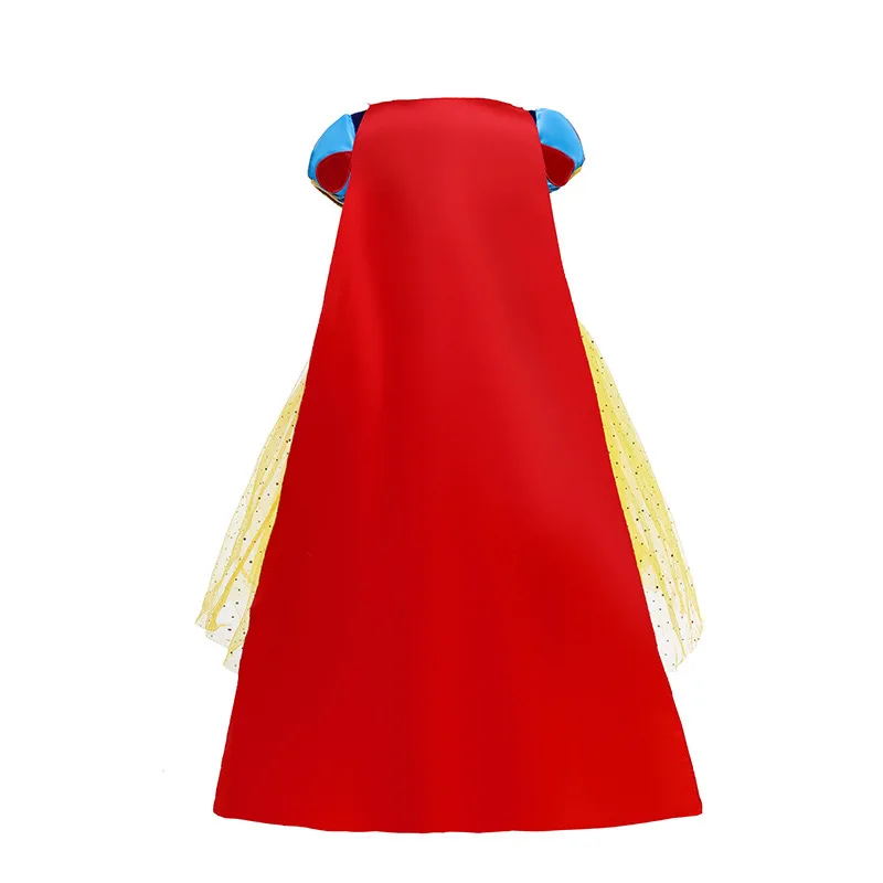 Girls Halloween Cosplay Dresses Sequin Style Princess Dress Costume With Cloak for Kids Party Or Christmas Outfit for Children