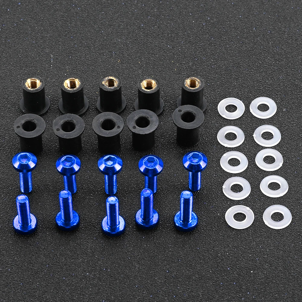 5mm 10PCS Windscreen Windshield Wind Deflectors Bolts Screw Kit For Suzuki SV1000/S SV400 SV650 A S F X TL1000S TL1000R VL150