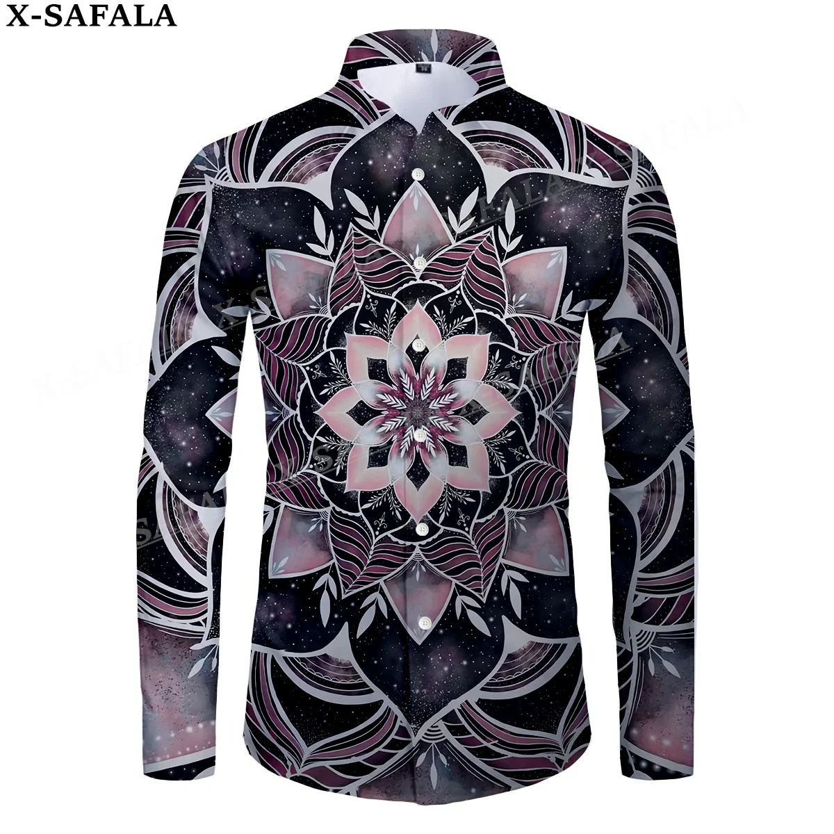 Hippie Psychedelic Colorful Trippy 3D Print Men's Luxury Shirt Turn-down Collar Buttoned Up Long Sleeve Tops Hip Hop Tee-10