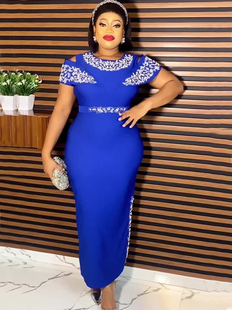 

Plus Size African Party Dresses for Women Dashiki Ankara Turkey Wedding Evening Gown Elegant Office Ladies Clothing 2024