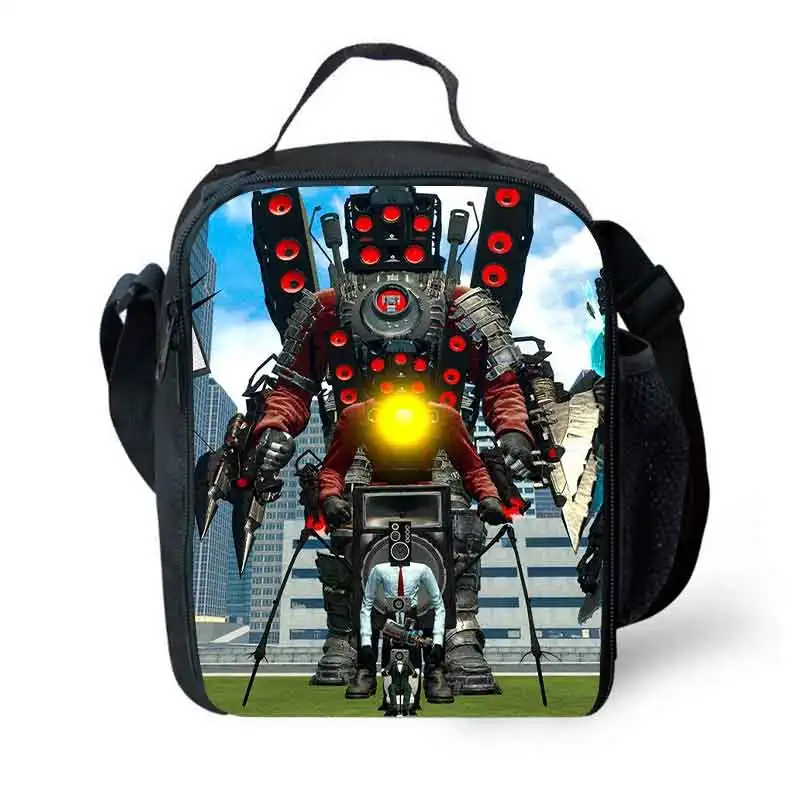 Skibidi Toilet Prints Lunch Bag for Child Light Weight Picnic Bags for Boys Girls ,School Cooler Bags for Kid Picnic Bag