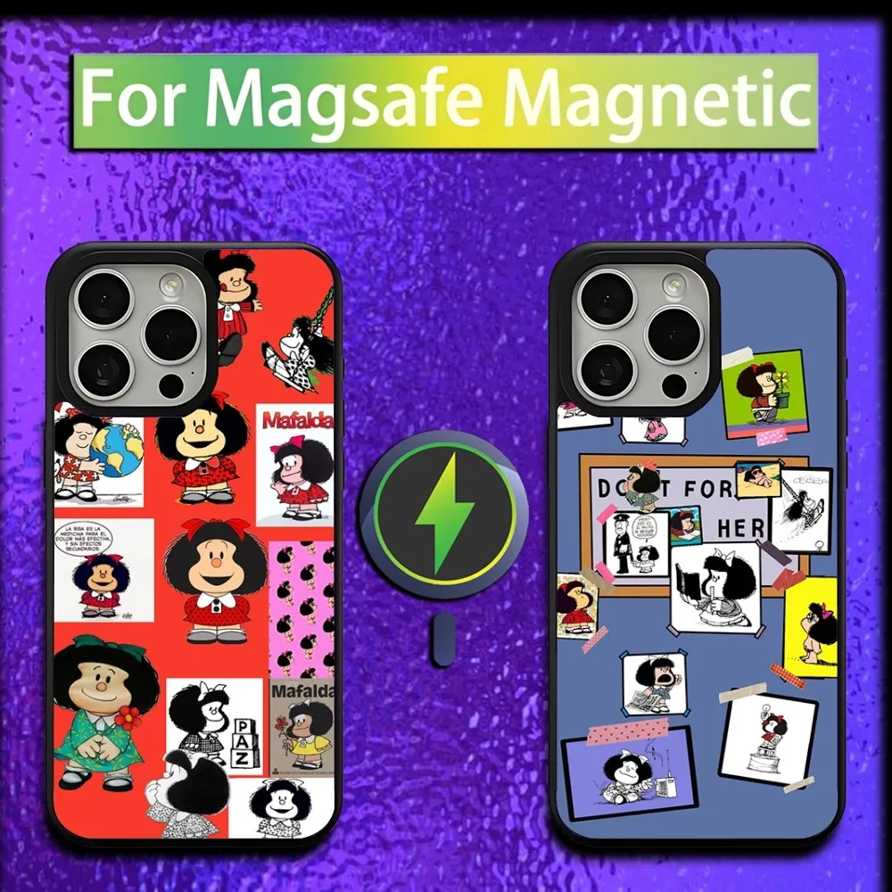 

Anime M-Mafalda Phone Case For iPhone 16,15,14,13,12,11,Plus,Pro,Max,Mini Magsafe Magnetic Wireless Charging