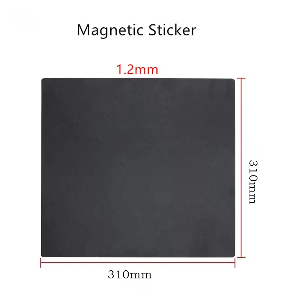 Magnetic Sticker 310x310mm for CR-10S SW-X1/X2 3D Printer Hot Bed 1.2mm Magnetic Base with Adhesive High Temp Resistance 120°C