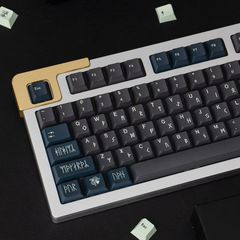 Imagem -06 - Gmk Norse Grande Conjunto de Perfil Cereja Pbt Keycap Inglês Personalizado Personalidade Keycaps para Teclado Mecânico 61 64 68 75 84 87 96 98