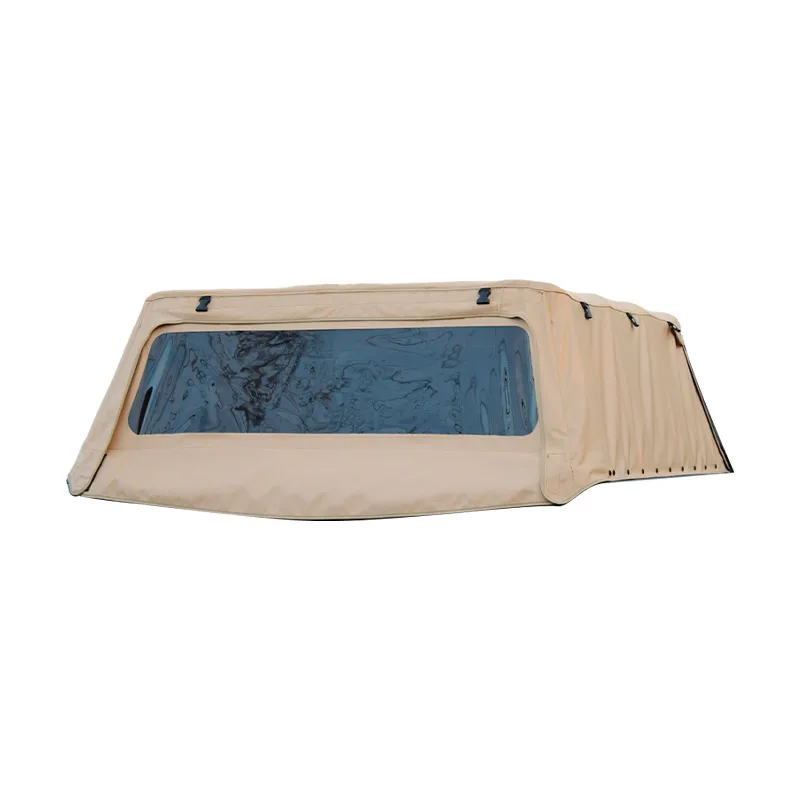 Soft High Canopy Waterproof Truck Bed Cover, Beige & Black Tall Soft Topper for Toyota‘s’ Land Cruiser LC79 Extended Long Tray