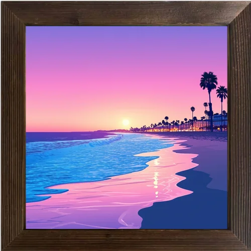 Urban and Landscape Scenery Are Elements, American Printing Oil Painting, Waterproof, Suitable for Home Store Decoration