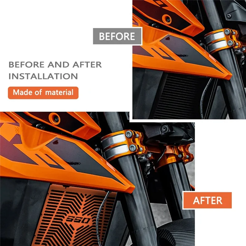 

Unusual Motorcycles Radiator Guard Oil Cooler Protector For 990 Duke Radiator Guard For 990 Duke Motorcycles Accessories Orange
