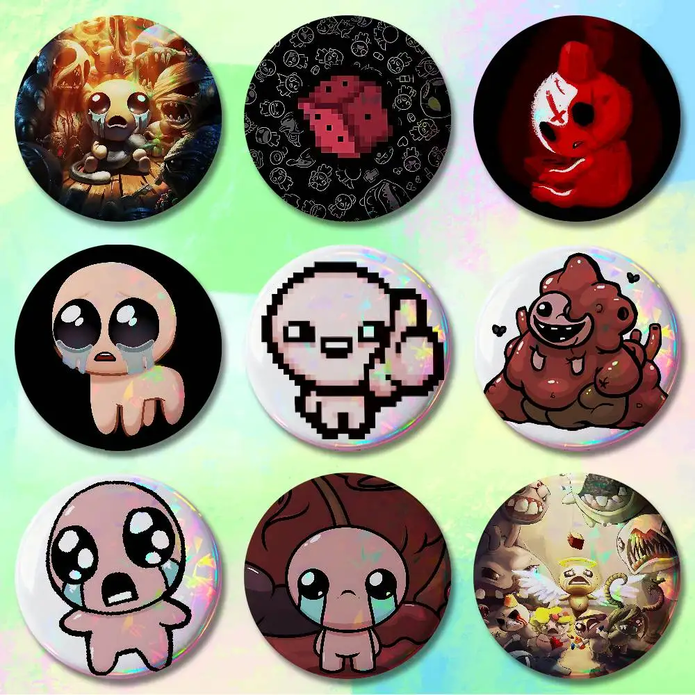 

Cool The B-Binding of I-Isaac Enamel Pin Tinplate Round Brooch Cosplay Nijigen Otaku Culture Badges 58mm 44mm 32mm 75mm 25mm
