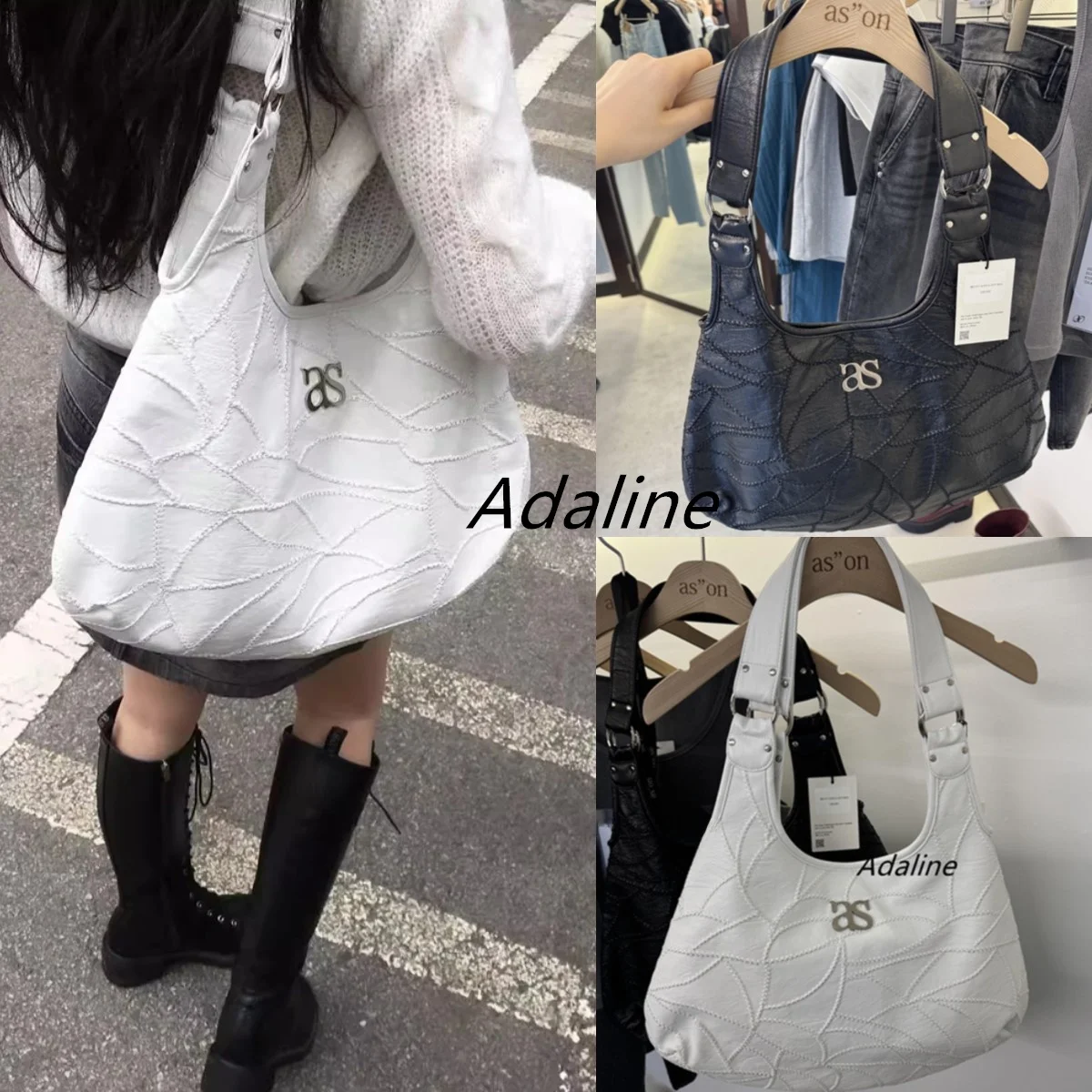 

Sweet And Spicy Sle Large Capaci Tote Bag Ason 25 New Model Cra Pattern oulder Bag Underarm Bag Crescent Bag