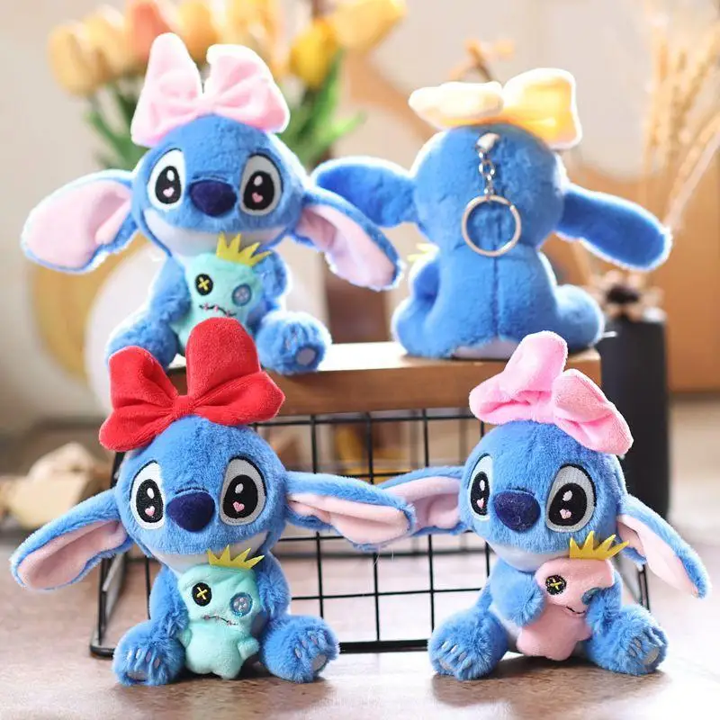 

Stitch Plush Keychain Kawaii Ilo&stitch Doll Toys Cartoon Stuffed Anime Bag Pendant Strap Car Keyring Accessories Birthday Gift