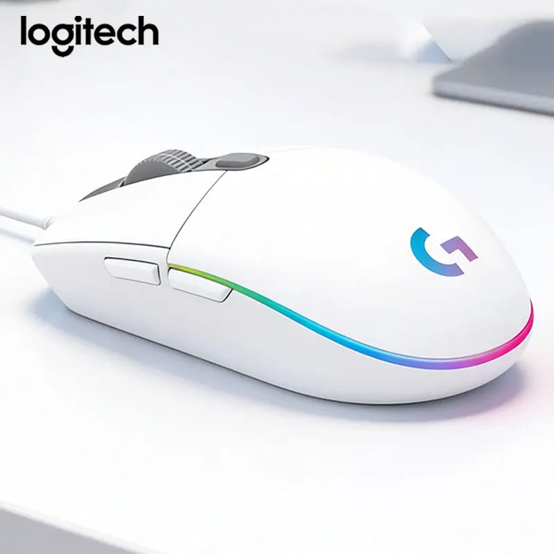 Logitech G102/G203 Silent business office mouse - Easy to use for seniors and students. Casual web games.