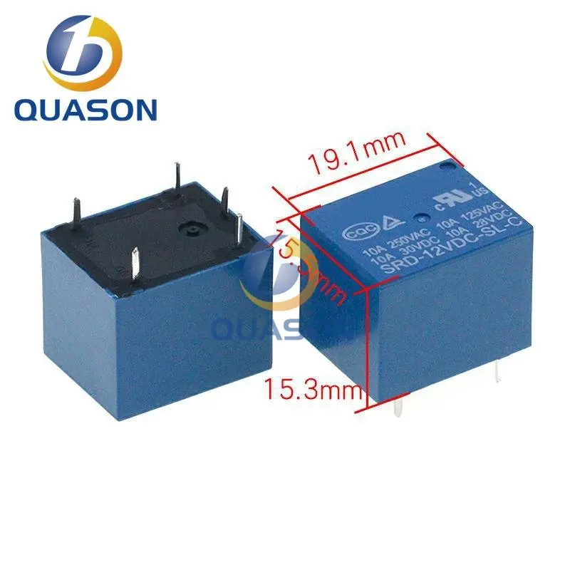 Relays SRD-03VDC-SL-C SRD-05VDC-SL-C SRD-06VDC-SL-C SRD-09VDC-SL-C SRD-12VDC-SL-C 3V 5V 6V 9V 12V 24V 48V 10A 250VAC 5PIN