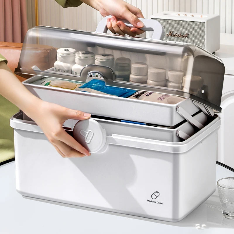 

Large Capacity Home Medicine Box Medicine Storage Multi Layer Classification Home Medicine Box Portable First Aid Medical Kit