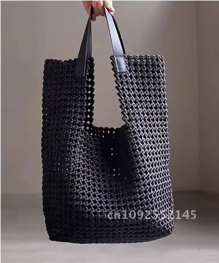 

SUNNY Shoulder Fashion Large Hollow Out Woven PU Woman Lady Handbag Casual Bag Bag Leather BEACH