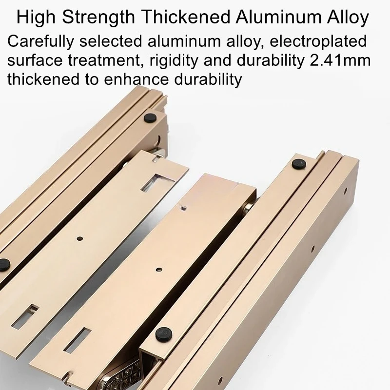 MULTI‑FUNCTION Rising Invisible Slide Aluminum Alloy Silent Push‑pull Telescopic Rail Hidden Folding Table Hardware Work Tool