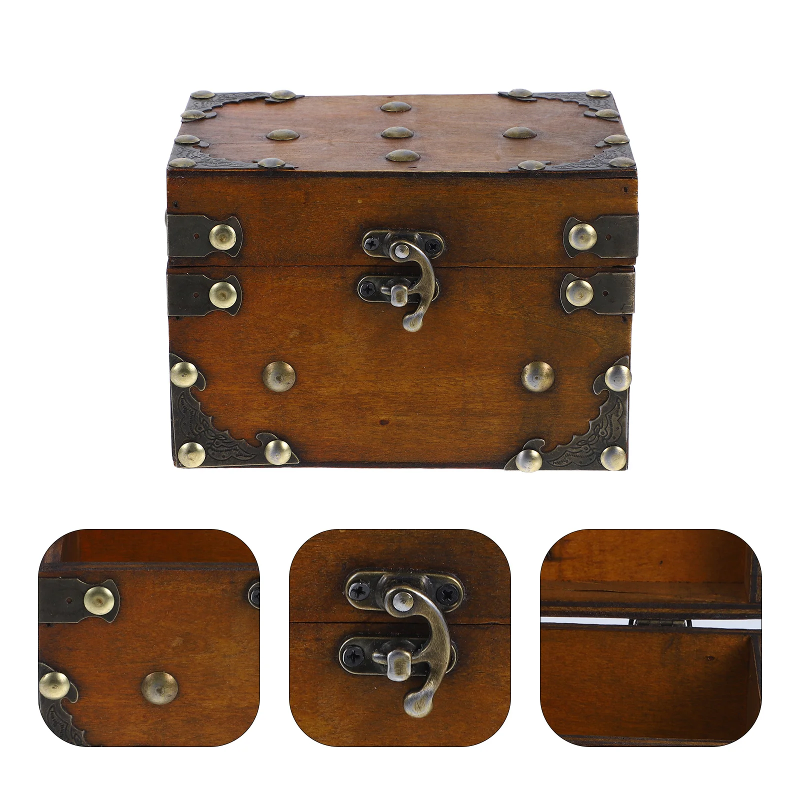 

Деревянная шкатулка для украшений в винтажном европейском стиле, вместительный органайзер для ожерелий, аксессуаров, памятных вещей, сувениров и драгоценностей