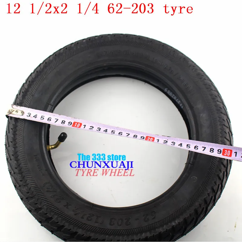12 Inch Tire 12 1/2 X 2 1/4 ( 62-203 ) Fits Many Gas Electric Scooters and E-Bike 12 1/2X2 1/4 Wheel Tyre & Inner Tube