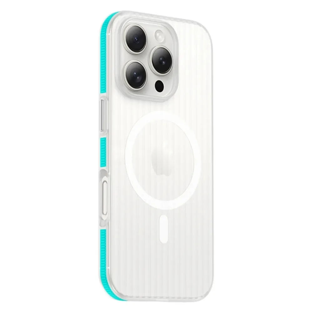 3D Corrugated For Magsafe Magnetic Phone Case For iPhone 18 17 Air 16 E 15 14 13 12 Pro Max Plus Non-slip Hard Matte Clear Cover