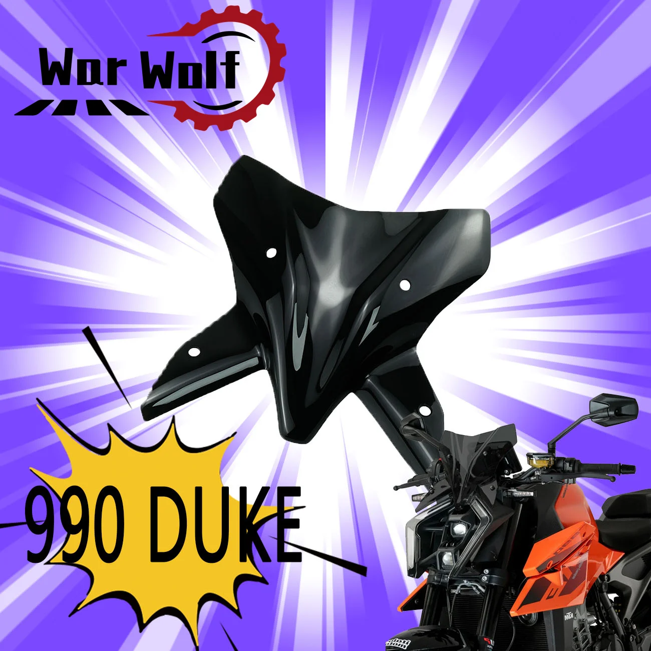 

Motorcycle Sport Windshield Visor Matt Black Windscreen Fits For 990 DUKE 2024 2025 990duke 24 25 duke990 Duke990