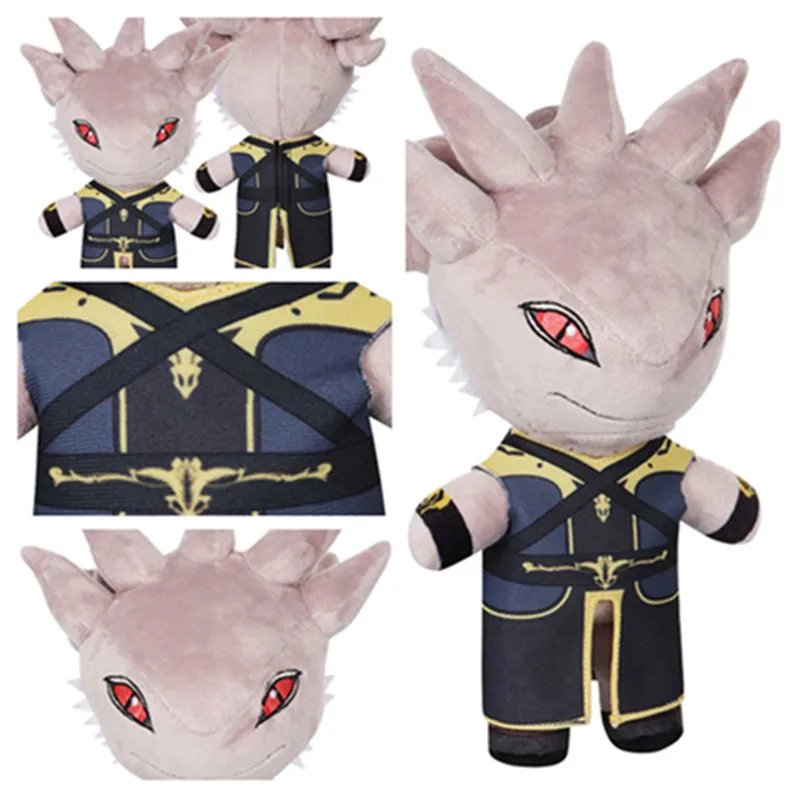 Baldur Cos Gate Fantasy The Dark Urge Cosplay Plush Cartoon Soft Stuffed Mascot para niños, regalos de cumpleaños y Navidad