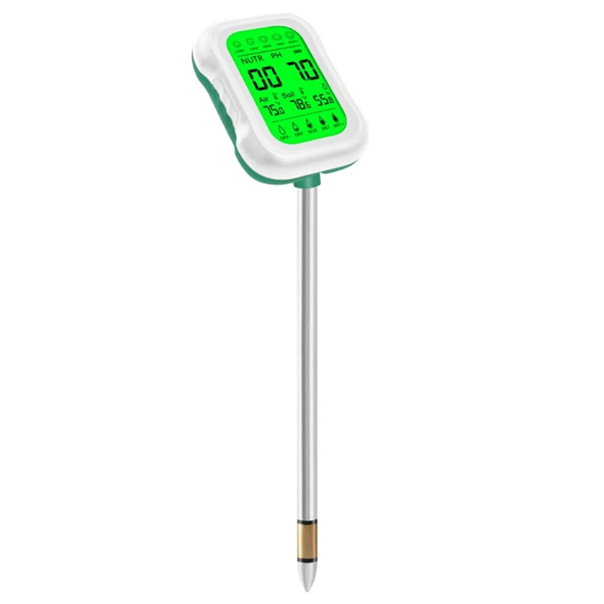 ABLG 7 in 1 Soil PH Meter Soil Moisture Temp Meter Soil PH Fertility Humidity Temp Tester for Garden Farm Soil Analyzer