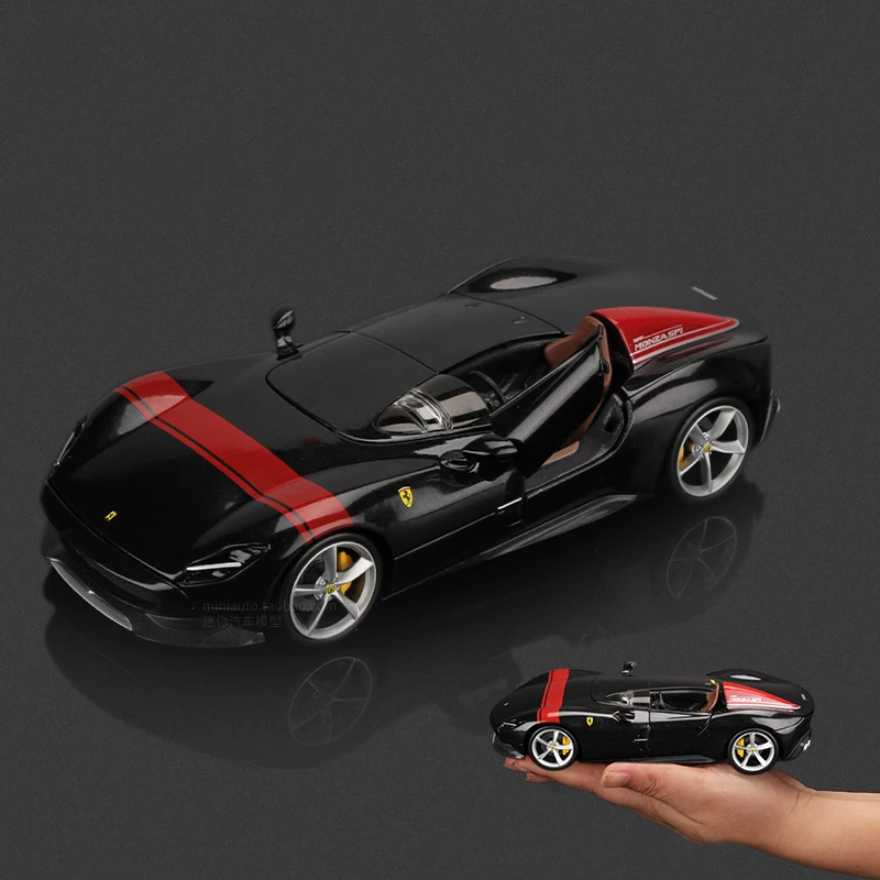 New Bburago 1:24 Ferrari Monza SP1 Supercar Alloy Car Diecasts & Toy Vehicles Car Model Miniature Scale Model Car For Children