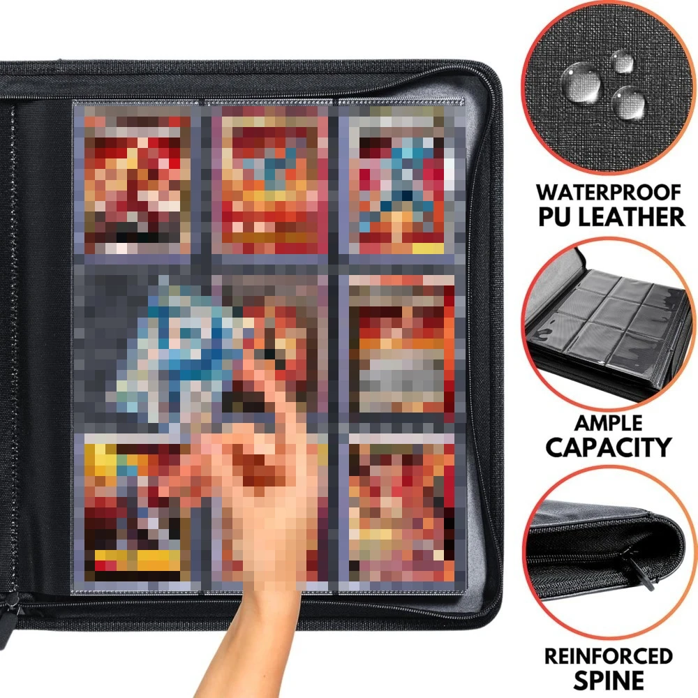 Large 4 Grid Large 9 Grid Hard Card Holder PU Card Album Magic The Gathering Card Album Large Capacity Collection