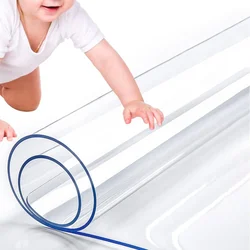 PVC transparent tablecloth with a thickness, heat-resistant, waterproof, and oil resistant dining table mat, 1pc
