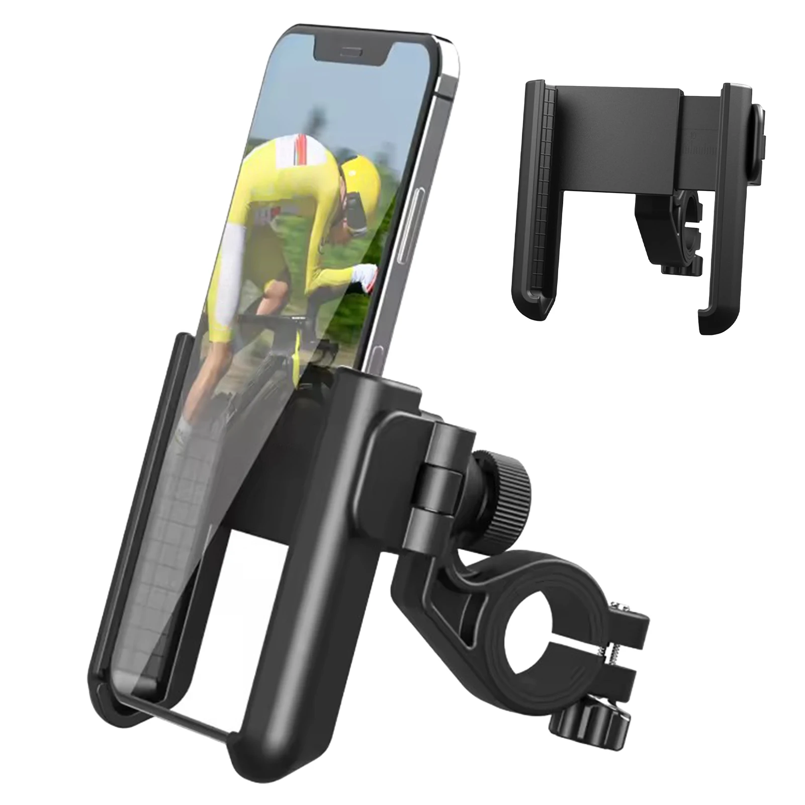 Handlebar Mounted Motorcycle Bike Phone Holder Angle Adjustable Anti Scratch