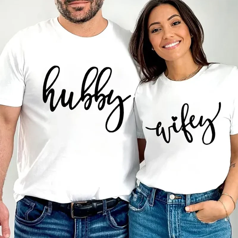 

Hubby Wifey T-shirts, Honeymoon Shirt, Just Married T-shirts, Engagement Shirt, Wedding Shirts, Bridal Gift Engagement, Husband