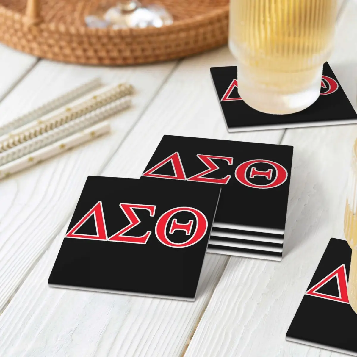 Delta Sigma Theta Sorority Coaster Ceramics Mat Decoration And Accessories For Table Mat For Kitchen Dining Table Mat Coffee Mat