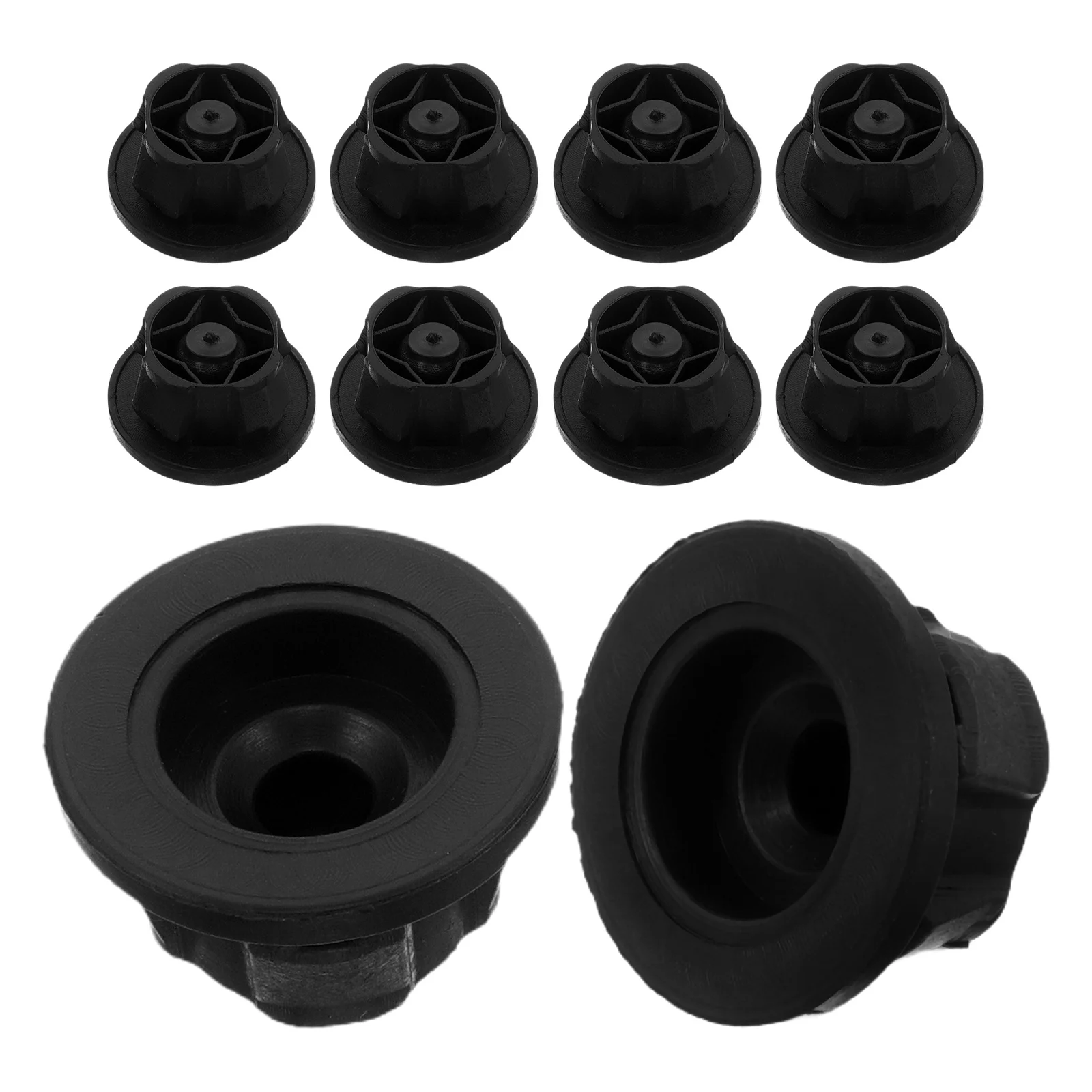 10pcs Engine Cover Mounting Rubber Grommets Vibration Dampening All Weather Reliable Black Auto Accessories Car Parts