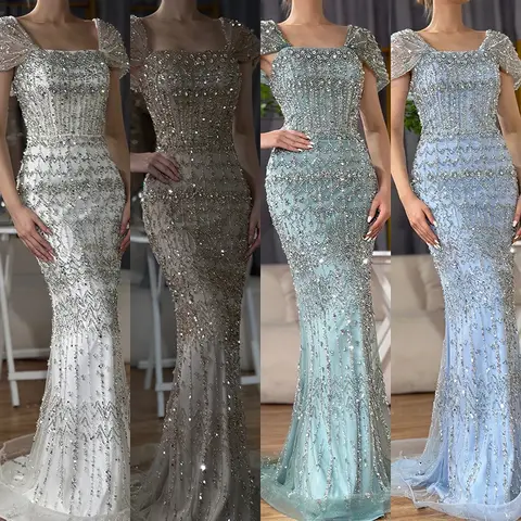 सेरेन हिल 2025 अरबी सफेद मरमेड लघु मनके लंबे शाम के कपड़े गाउन अवसर के लिए LA72714 अनुकूलित 10 best sales शांत पहाड़ी पोशाक - №3