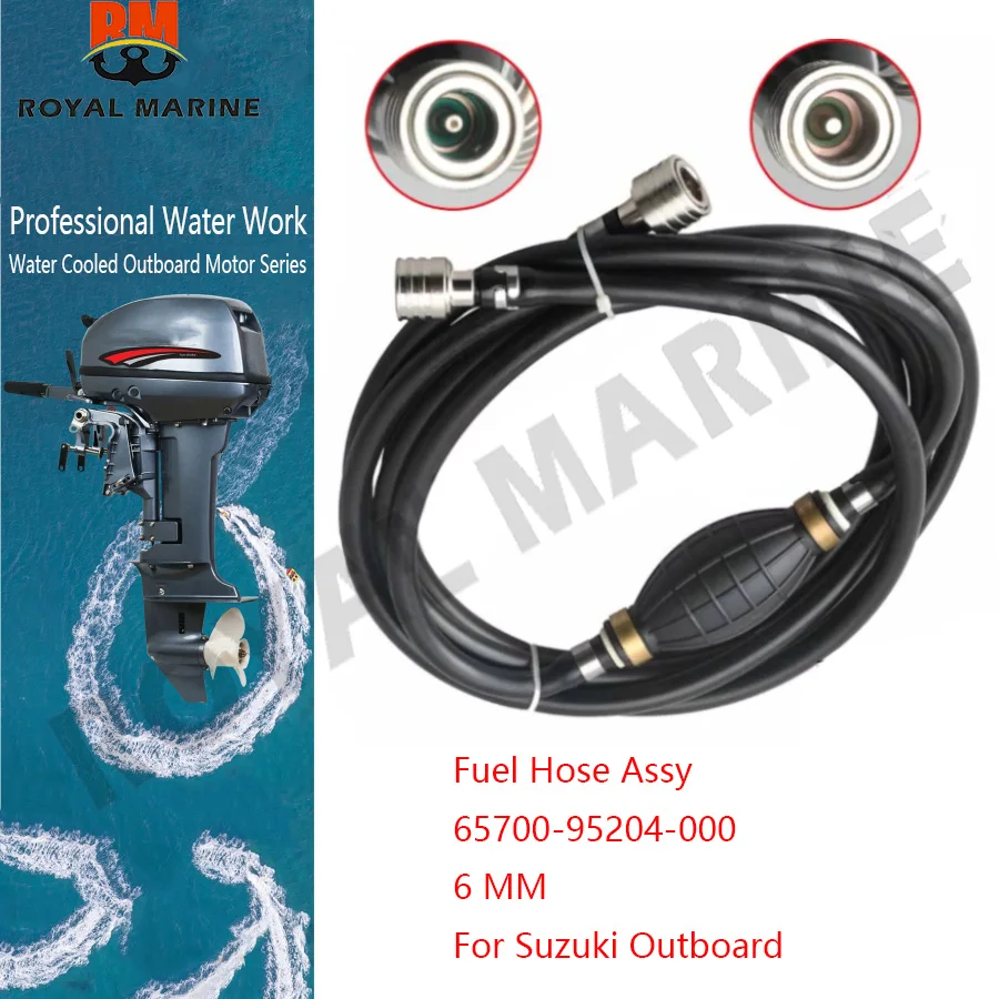 Outboard Fuel Hose Assy 65700-95204-000 Pump Connector 6MM For Suzuki Fuel Line Hose Oil Tube Tank DT DF 8-60HP 65700-95204