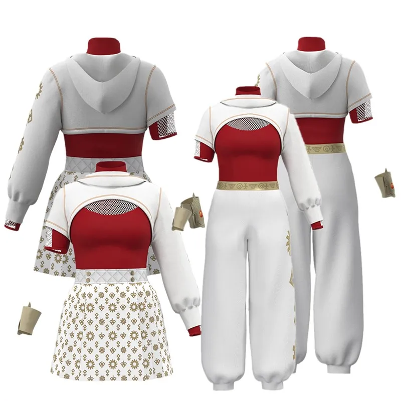 

Детский костюм для косплея «Зомби», ТВ 2025 Nova, пальто для девочек, юбка, брюки, одежда с повязкой на руку, карнавальный костюм на Хэллоуин