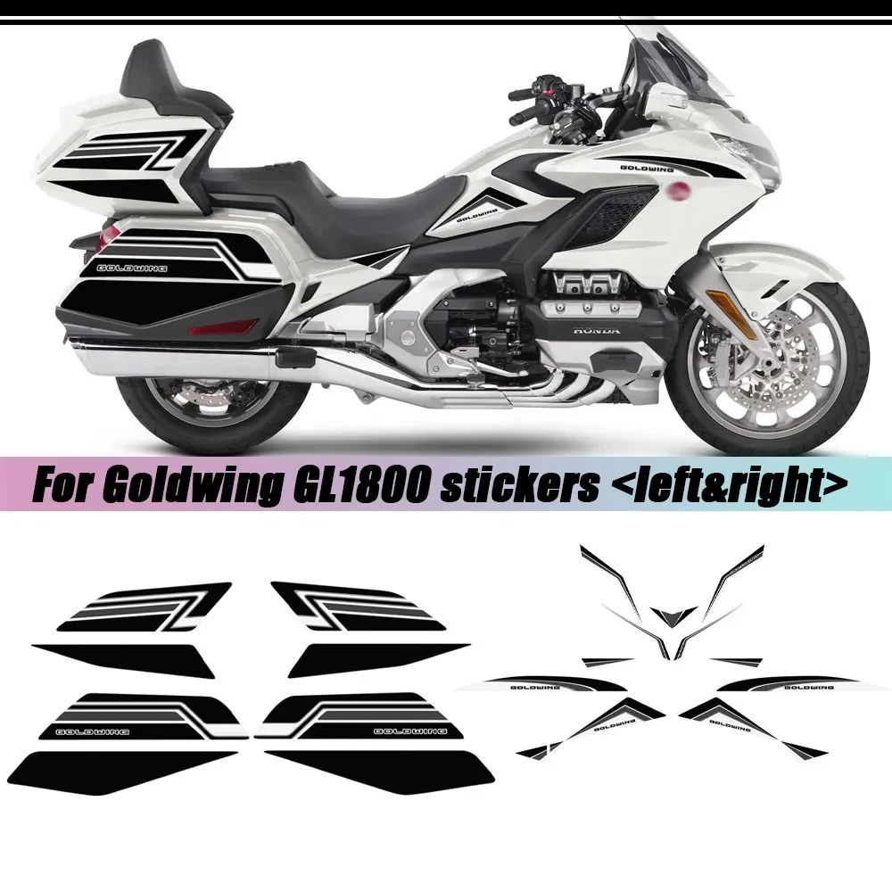 

Decal Stickers For HONDA Goldwing GL1800 GL 1800 Luggage Trunk Tour Tank Pad Protector Tail Top Side Emblem Logo 2018 2019 2020