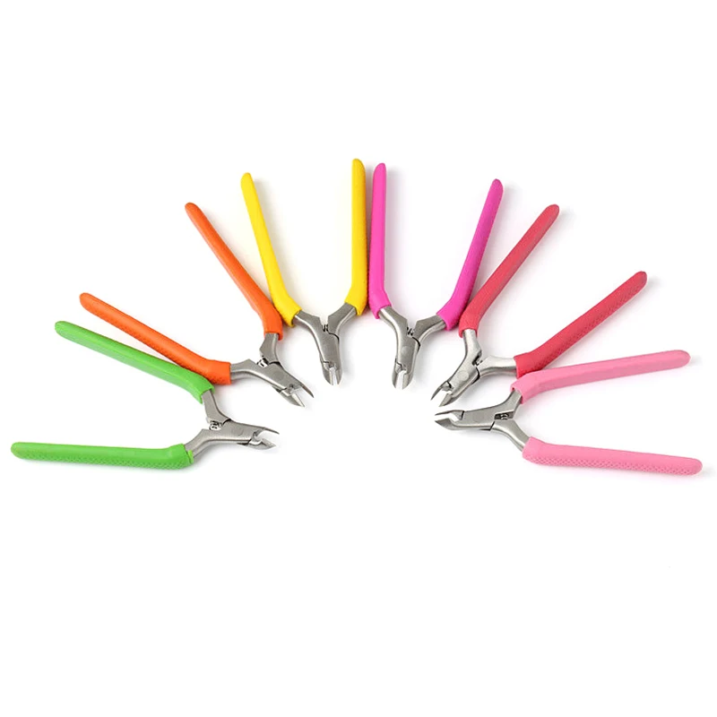 Colorful Olecranon scissors Toenail Ingrown Dead Skin Remover Nail Art Cuticle Nipper Clipper Edge Cutter Manicure Plier Tool