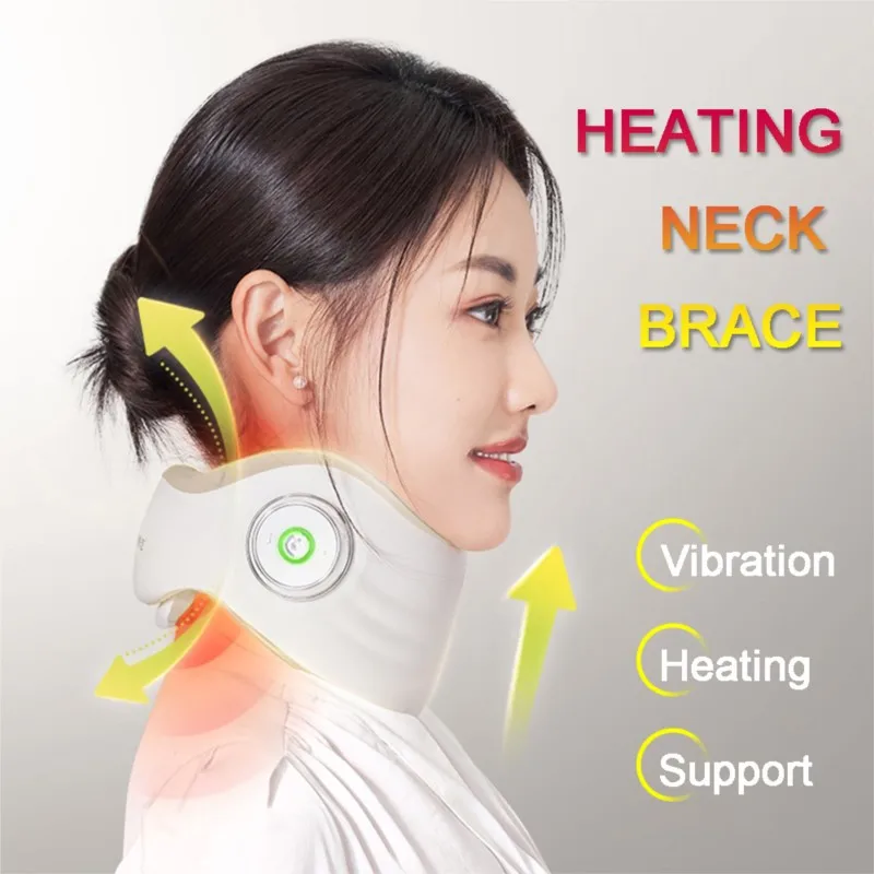 

Spinal state anti lowering head and neck support fixation, cervical massage heating, neck stretcher bracket vibration