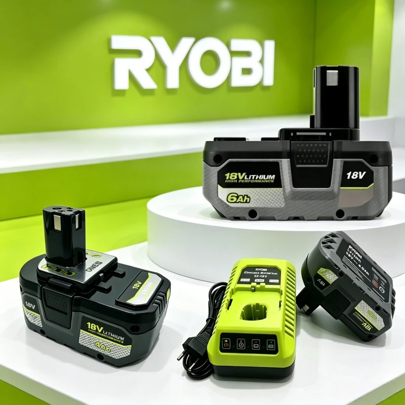 

For RYOBI 6.0Ah High-Performance Lithium ion Battery 18V Low Self Discharge, Suitable For All Tools P117 P107 P108 P109 RB18L20