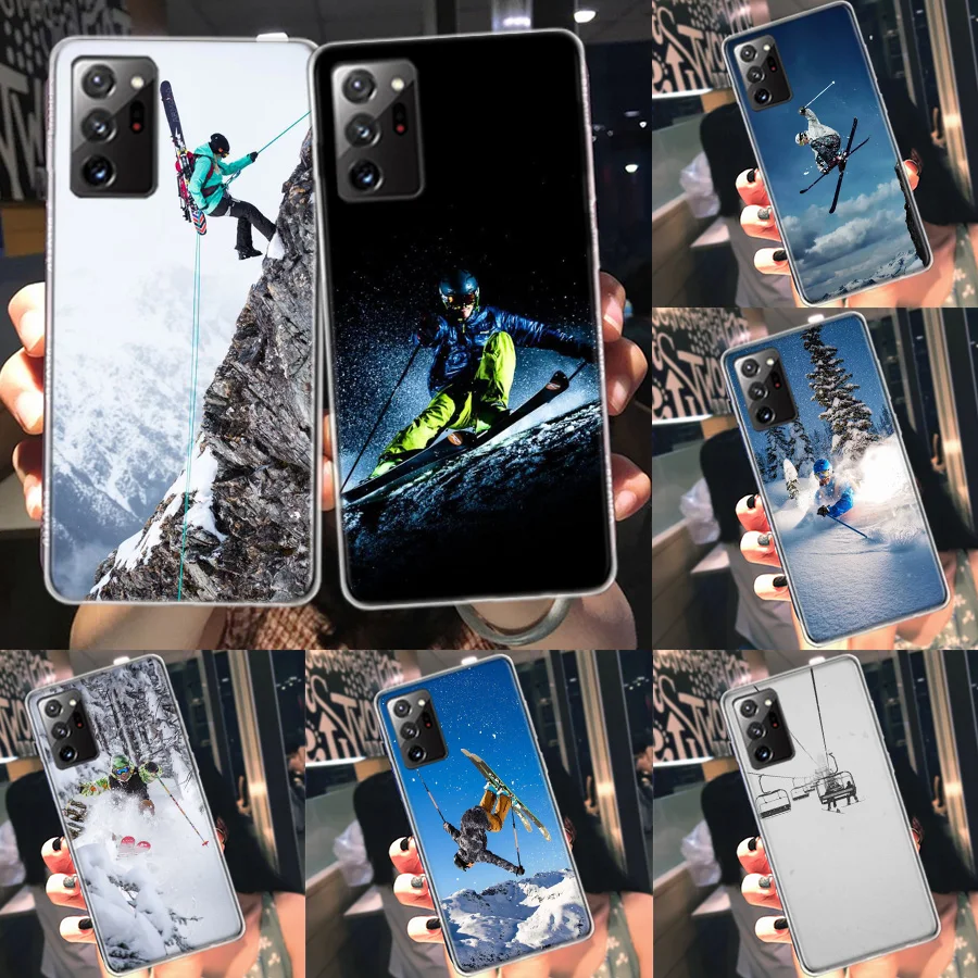 Чехол для телефона для катания на лыжах, сноуборде и лыжах для Samsung Note 20 Ultra 10 9 8 Galaxy A05S A15 A25 A35 A55 M11 M12 M21 M30S M31 M32 M51 M