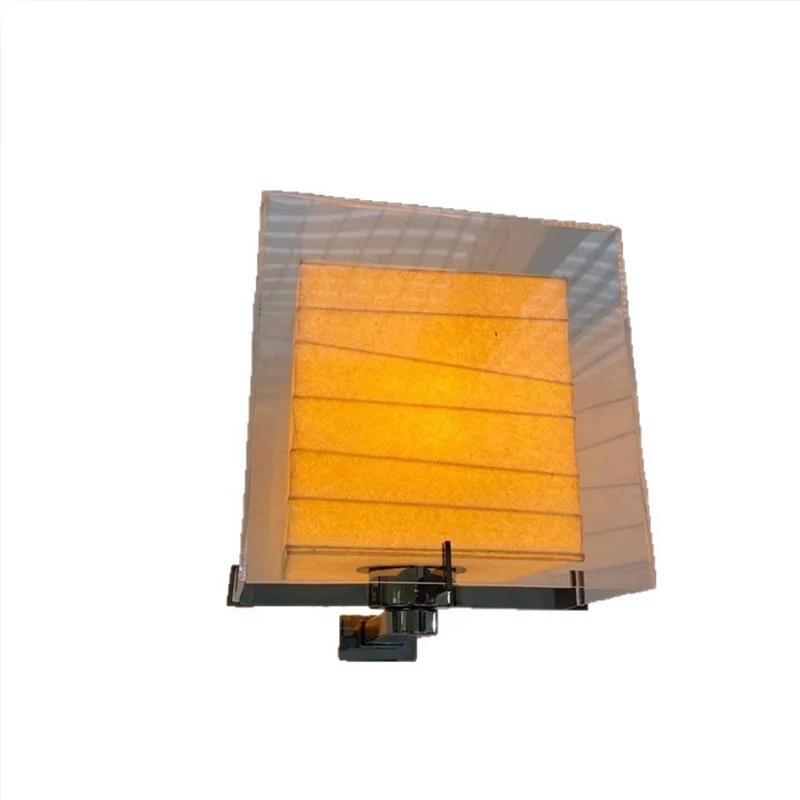 

Japanese-style retro bedside wall lamp simple design sense square glass corridor aisle wall lamp medieval light luxury