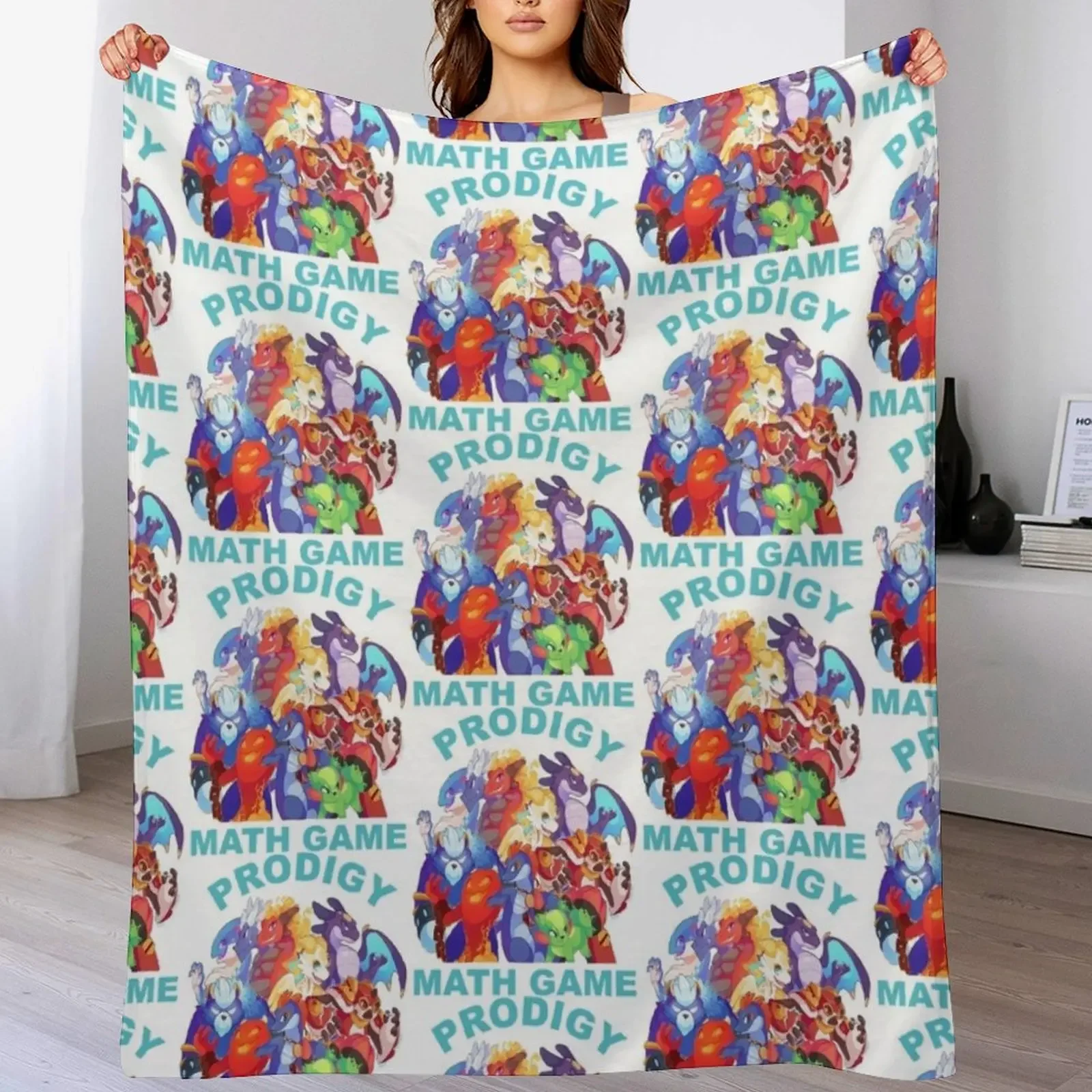 

Prodigy Math Game Math Practice Gaming Rare Pets Gift For Kids Throw Blanket Color Fast Cozy Throw Blanket